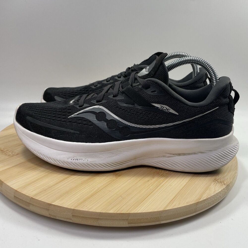 Saucony Ride 15 Women's Size 8.5 Running Shoes Comfort Black White S10729-05 - Picture 5 of 16